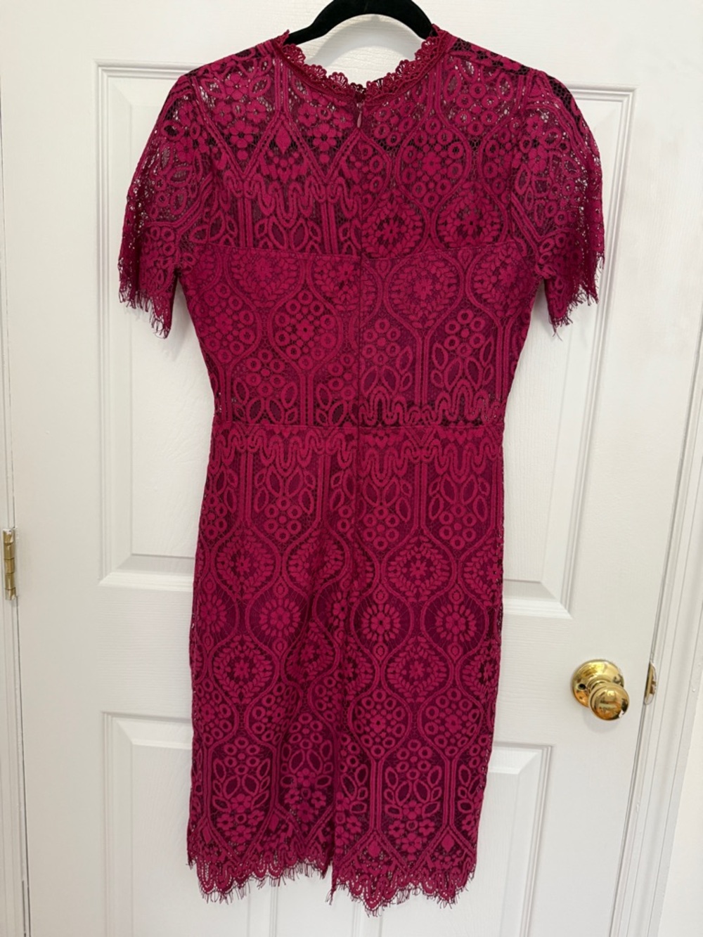 Lulus Sheath Dress in Deep Raspberry - Picture 2 of 4